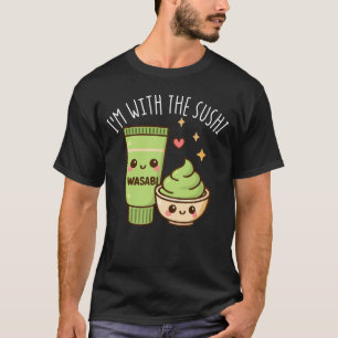 T-shirt Je Suis Avec Le Costume De Sushi Assorti Wasabi