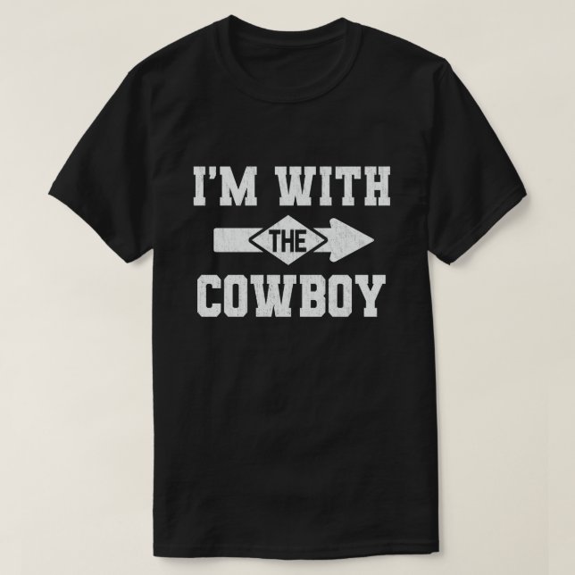 T-shirt Je suis avec le costume d'Halloween de Cowboy Funn (Design devant)