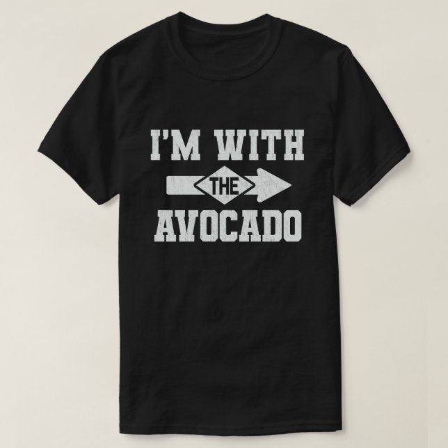 T-shirt Je suis avec le costume d'Halloween de l'Avocado (Design devant)