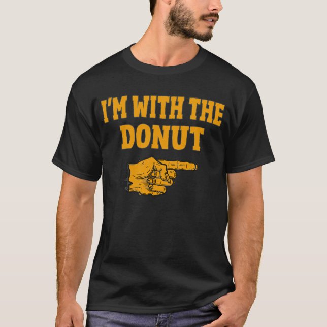 T-shirt Je suis avec le costume d'Halloween du couple de D (Devant)