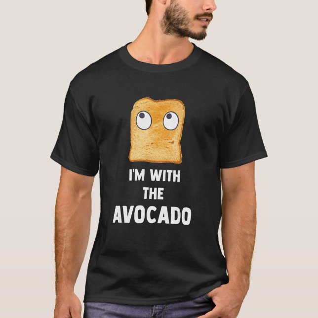 T-shirt Je suis avec le costume d'Halloween toast Avocado  (Devant)