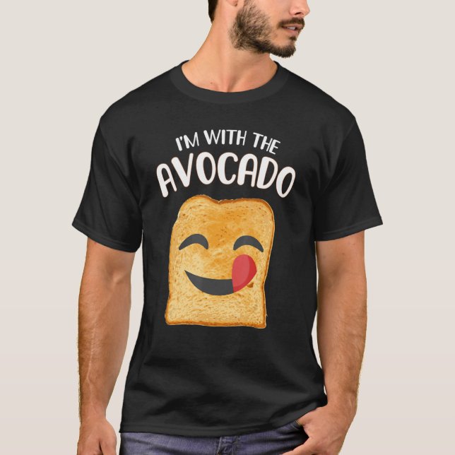T-shirt Je suis avec le costume d'Halloween toast Avocado  (Devant)