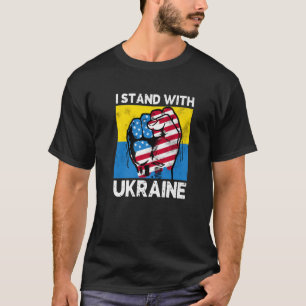 T-shirt Je Suis Avec Le Drapeau Ukrainien Ukrainien Améric