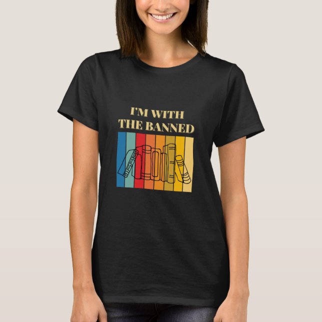 T-shirt Je suis avec le livre des livres interdits (Devant)