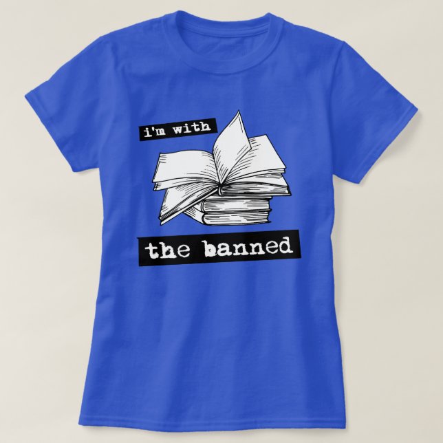 T-shirt je suis avec les livres interdits (Design devant)