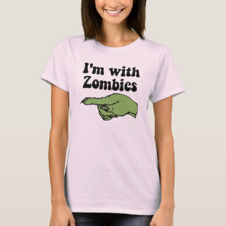 T-shirt Je suis avec les zombies