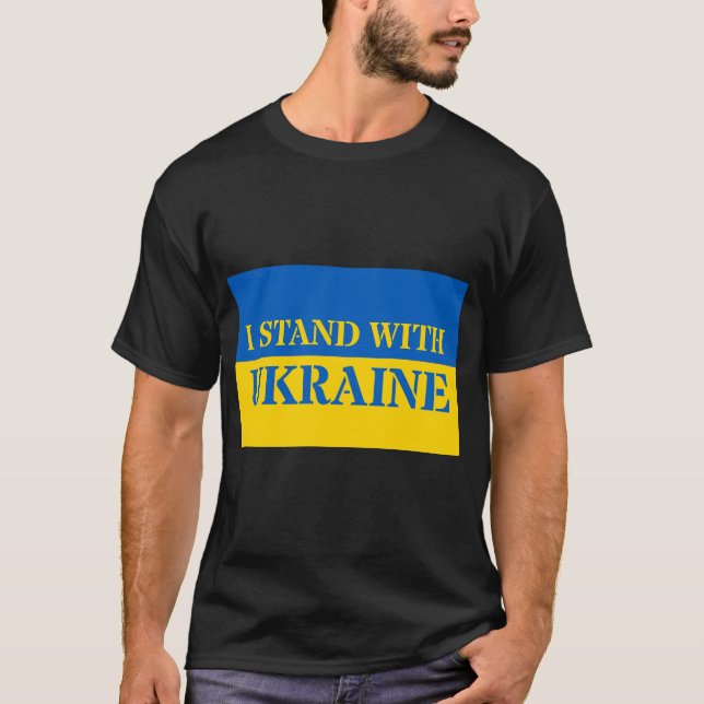 T-shirt Je Suis Avec L'Ukraine (Devant)