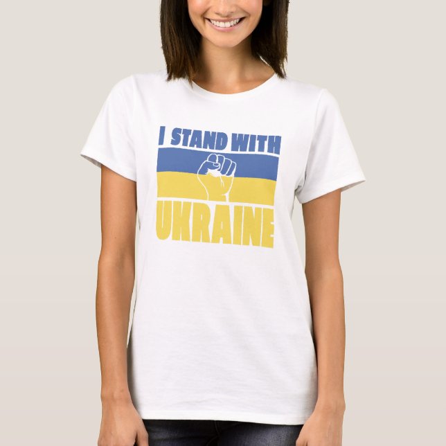 T-shirt Je Suis Avec L'Ukraine (Devant)