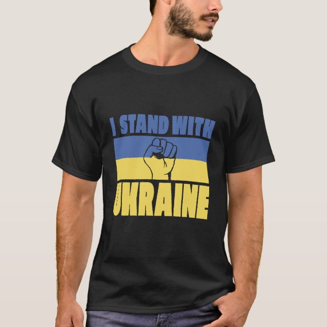 T-shirt Je Suis Avec L'Ukraine (Devant)