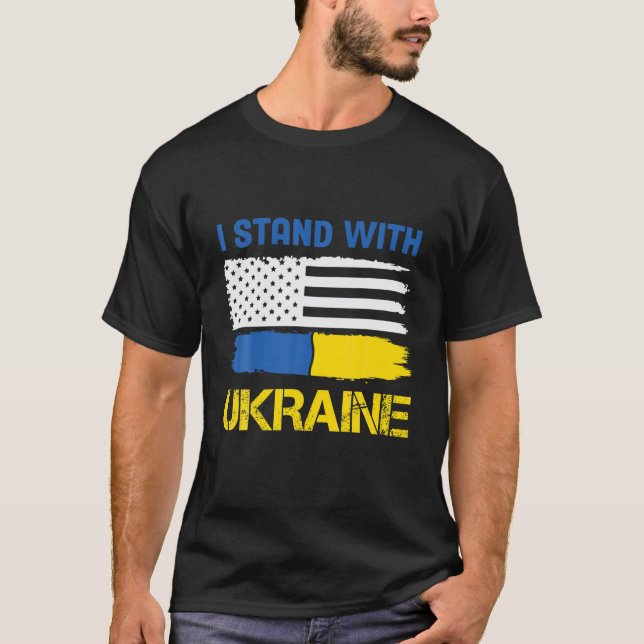 T-shirt Je Suis Avec L'Ukraine (Devant)