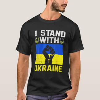 T-shirt Je suis avec l'Ukraine drapeau ukrainien Ukraine l