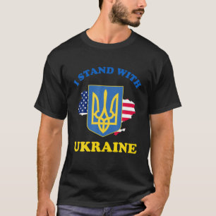 T-shirt Je Suis Avec L'Ukraine Pour Soutenir Fière Ukraine