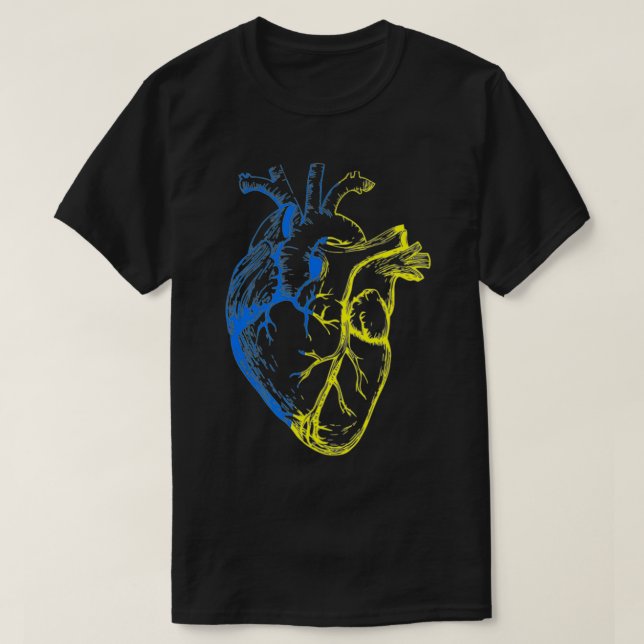 T-shirt Je Suis Avec L'Ukraine Soutien Ukraine Coeur Ukrai (Design devant)