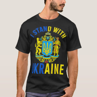 T-shirt Je Suis Avec L'Ukraine Ukrainienne Le Soutien De L