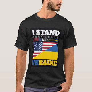 T-shirt Je Suis Avec L'Ukraine Us Ukraine Friendship