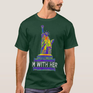 T-shirt Je Suis Avec Sa Statue De La Liberté Résiste Aux R