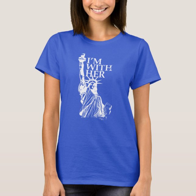 T-shirt Je suis avec sa statue de Lady Liberty Patriotic (Devant)