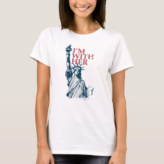 T-shirt Je suis avec sa statue de Lady Liberty Patriotic