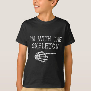 T-shirt Je suis avec squelette drôles de couples assortis