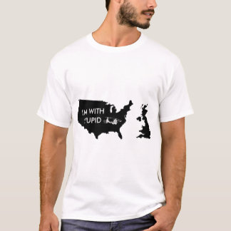 T-shirt Je suis avec stupide - les Etats-Unis adhèrent au