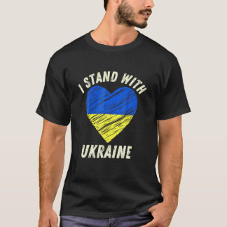 T-shirt Je Suis Avec U Kraine Femmes Hommes Enfants Ukrain