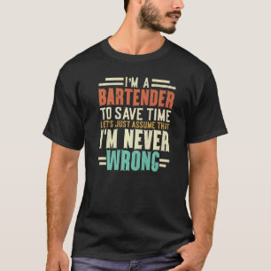 T-shirt Je suis Bartender Bartending Barman Barkeep Mixolo