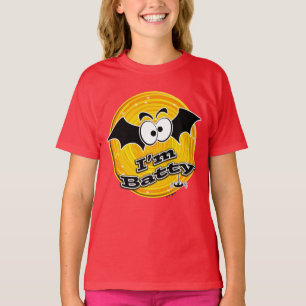 T-shirt Je suis Batty Orange et Yellow Swirl