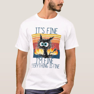 T-shirt Je Suis Bien Amusant Kitten Retro Vintage