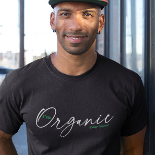 T-shirt Je suis Bio Script d'encre manuscrite minimal