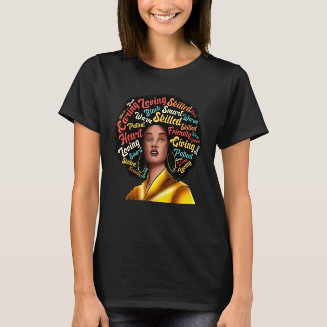 T-shirt Je Suis Black Excellence Femme Forte Black History (Devant)
