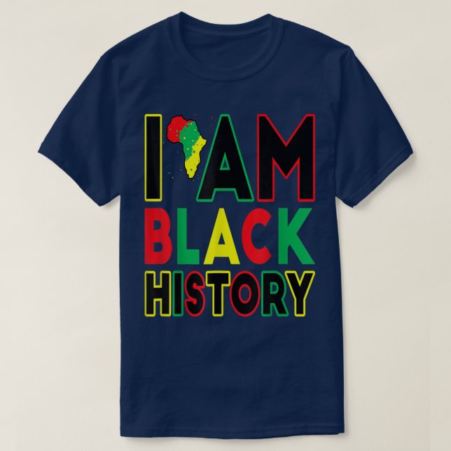 T-shirt Je Suis Black History Mois African American Pride  (Design devant)