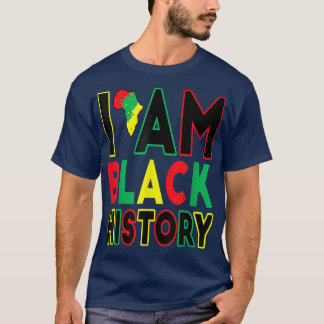 T-shirt Je Suis Black History Mois African American Pride 