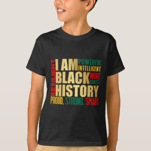T-shirt Je Suis Black History Mois American African Pride 
