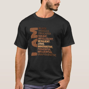 T-shirt Je suis Black Woman Melanin Africa Pride Histoire