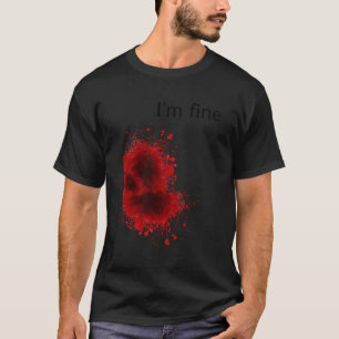 T-shirt Je Suis Bloody Wound Halloween Costume brut