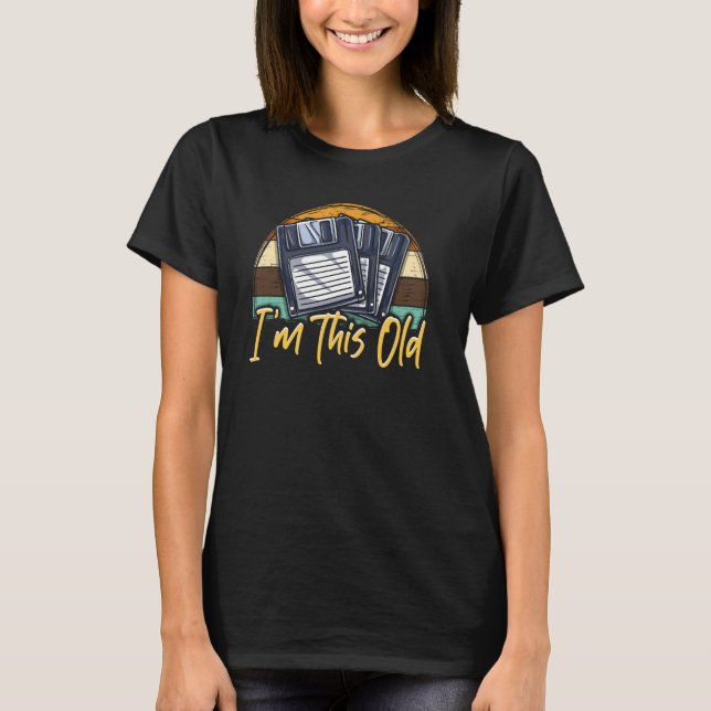 T-shirt Je suis ce vieux 80s 90s Nostalgie lecteur de disq (Devant)