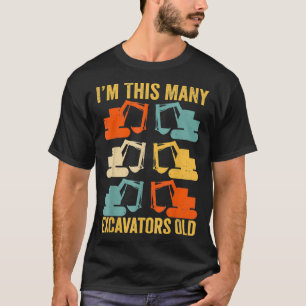 T-shirt Je suis cet Ecavators vieux 6 an 6e anniversaire E