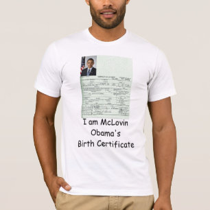 T-shirt Je suis chemise d'acte de naissance de McLovin