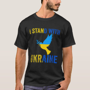 T-shirt Je Suis Contre L'Ukraine Dove Soutenir La Paix En