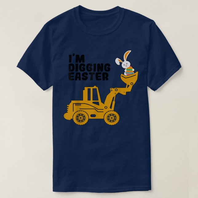 T-shirt Je suis creuserPâques Tracteur Amateurs de cadeaux (Design devant)
