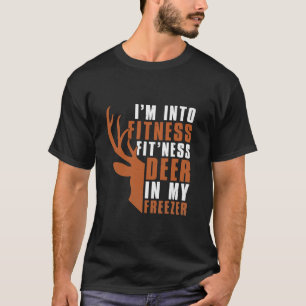 T-shirt Je suis dans Fitness Fit Ness Deer dans mon congél