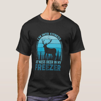 T-shirt Je suis dans Fitness Fit Ness Deer dans mon Feezer