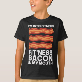 T-shirt Je Suis Dans La Bacon De Fitness Dans Ma Bouche T 