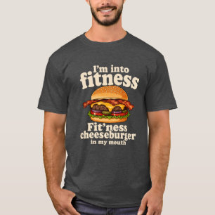 T-shirt Je suis dans l'aptitude Cheeseburger Dans Ma Bouch