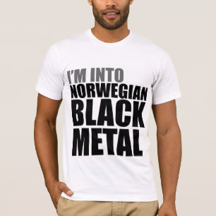 T-shirt Je suis dans le métal noir norvégien