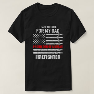 T-shirt Je Suis De Retour Le Rouge Pour Mon Père Fier Fil