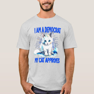 T-shirt Je Suis Démocrate - Mon Chat Approuve