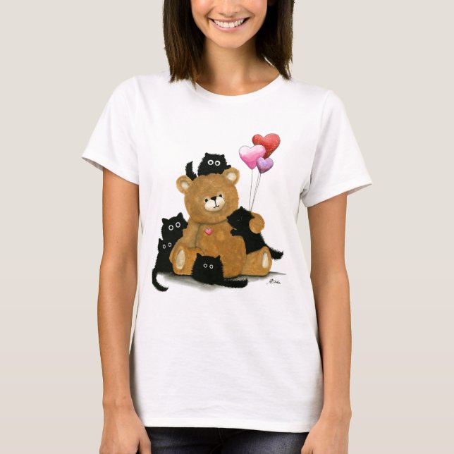 T-shirt Je suis des chats d'ours de nounours de chemise de (Devant)