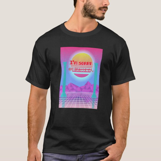 T-shirt Je suis Désolé Vaporwave esthétique 90's (Devant)