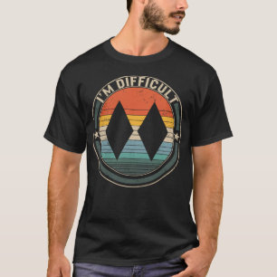 T-shirt Je suis difficile, Chemise double en diamant noir,